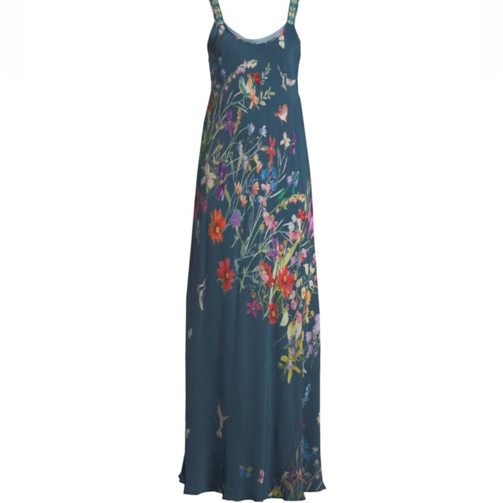 💙💜NWT JOHNNY WAS FLORAL PRINT MAXI TANK DRESS SIZE L - Picture 8 of 16